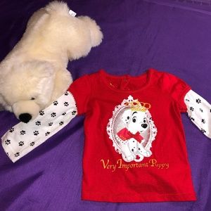 📌 Disney Cute Baby Girl Cotton Top VIP = Very Important Puppy